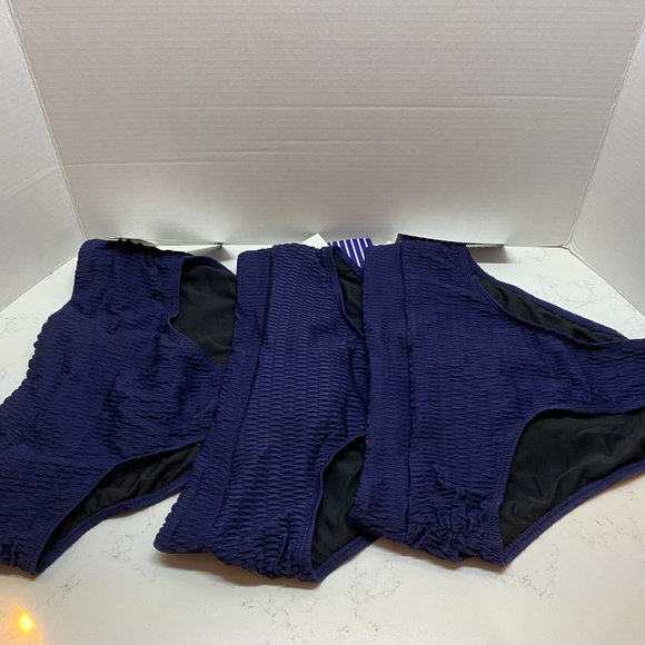 NWT Beach Couture Navy Marine Bikini Bottom swimsuit - Picture 13 of 14